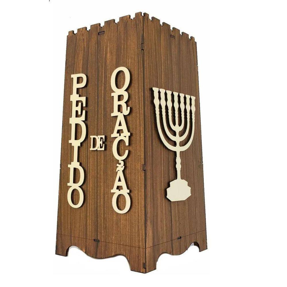 Gazofilácio Pedidos De Oração Igreja Em Mdf Pintado Menora