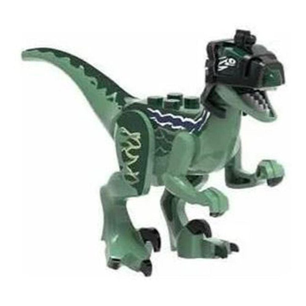 Boneco Blocos De Montar Jurássico Velociraptor Dinossauro