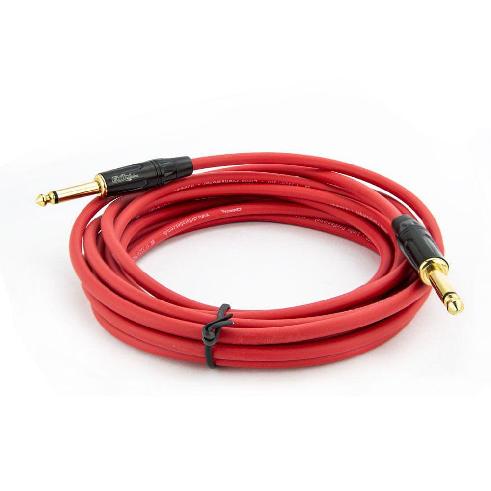 Cabo P10 para P10 Mono Profissional - Vermelho 45 Metros