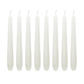 10 Velas Lisas 20 Cm Branca Decoração Casamento Castiçal