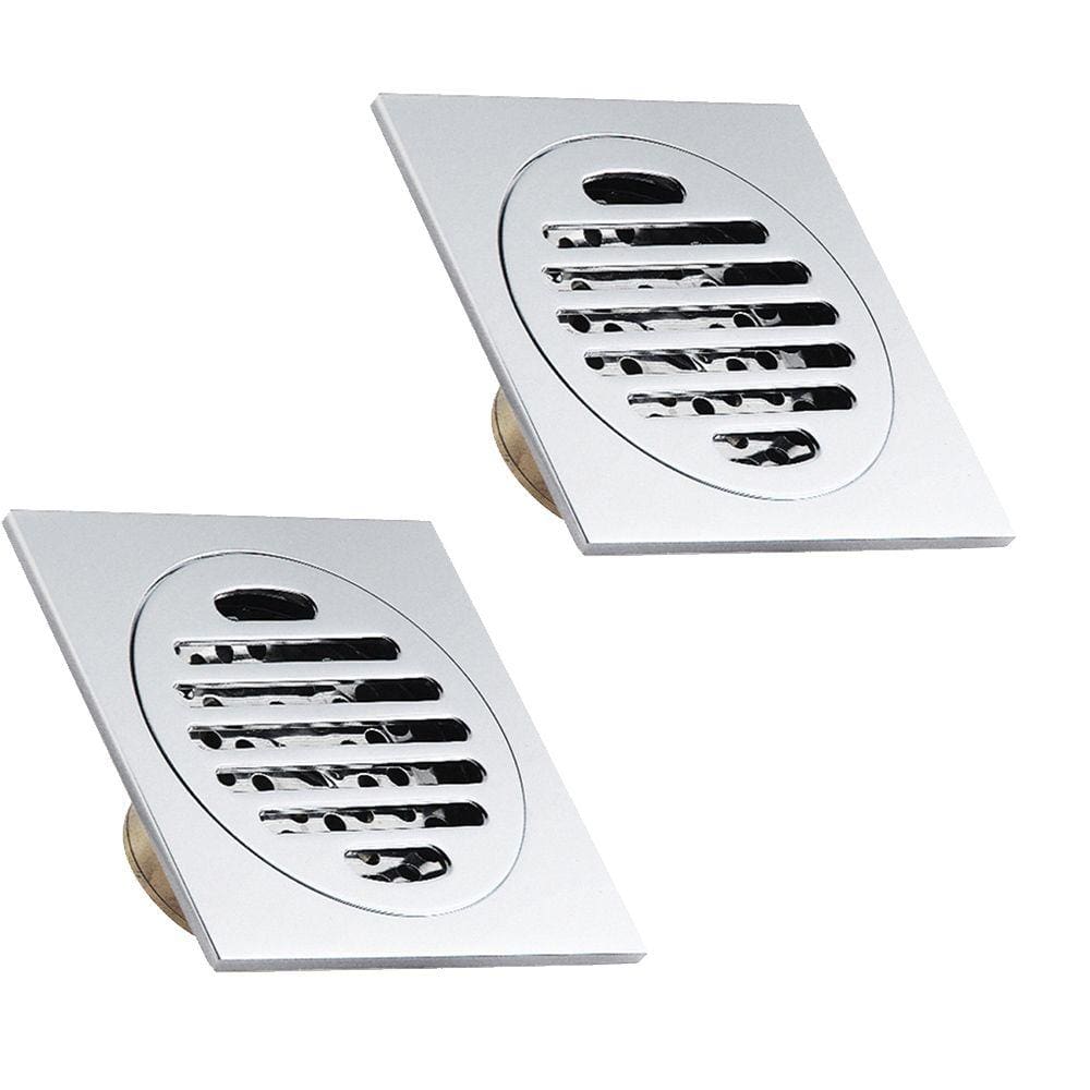 Kit 2 Ralos Inteligente Anti Odor Insetos Aço Inox Banheiro Casa 10X10