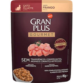 Gran Plus Gourmet Sache Gatos Filhotes Frango 85g