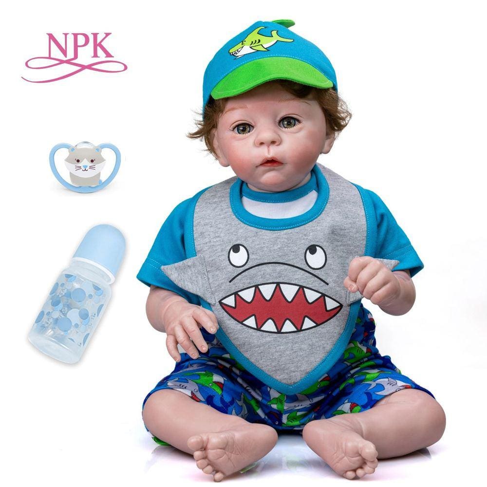 Bebe Reborn Menino Silicone 55 Cm Davi