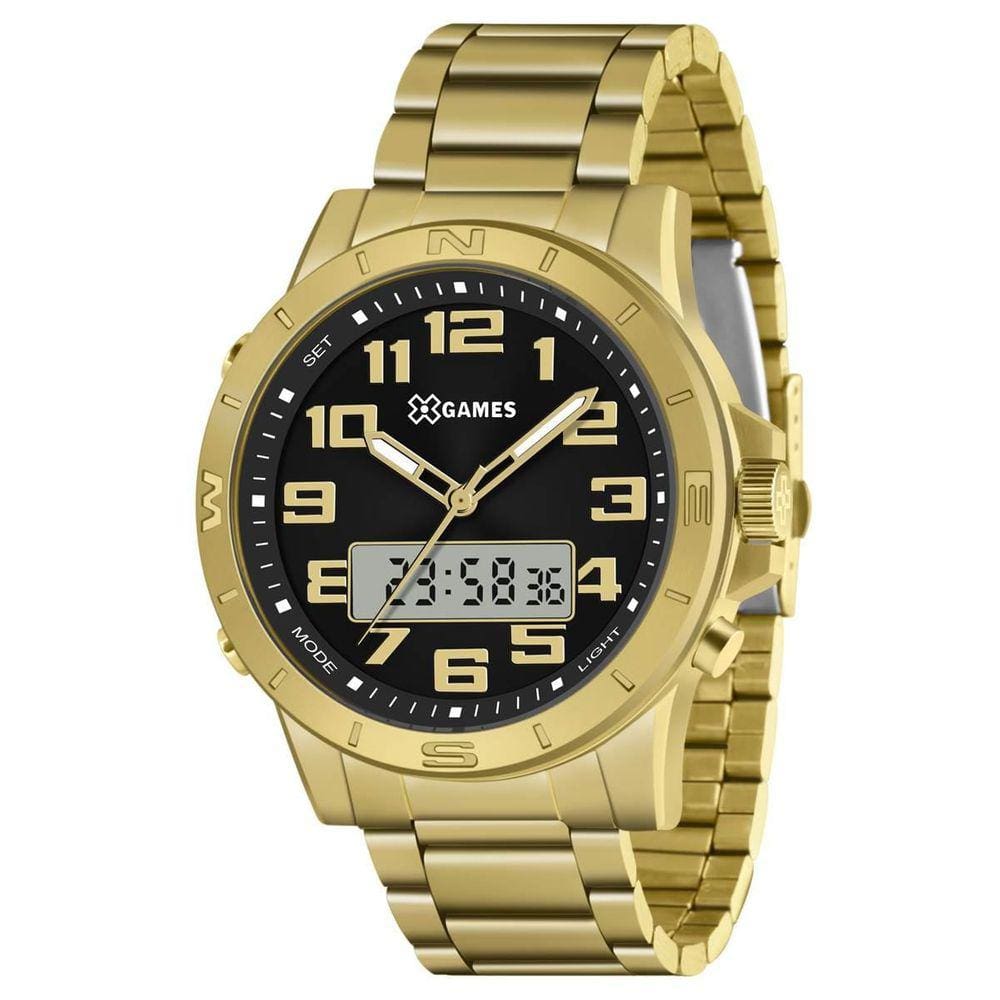 Relógio X Games Masculino Xmgsa008 P2Kx Dourado Anadigi