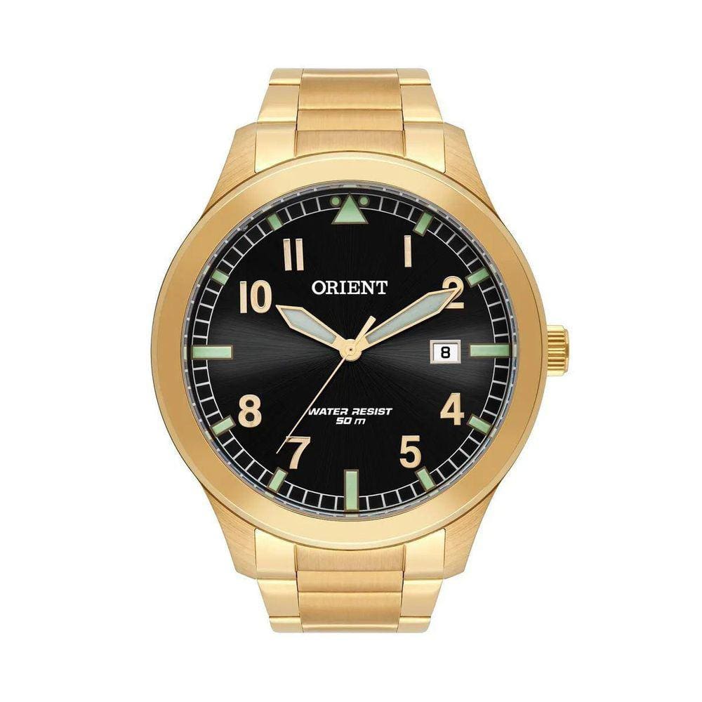 Relógio Orient Masculino Dourado Mgss1181 P2kx