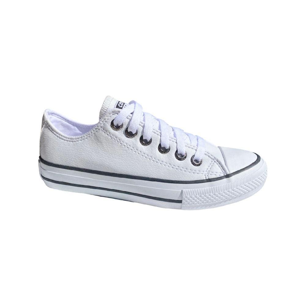 Tênis Converse All Star Chuck Taylor Couro - Preto/ Branco