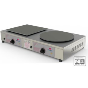 Chapa Crepe Frances Esmaltada 1 Redonda e 1 Quadrada Progás PRKF-202E-220v