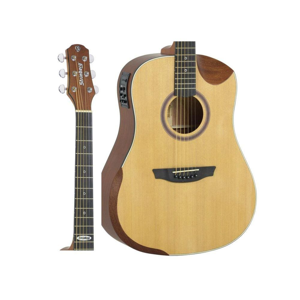 Violão Strinberg SD-201HCR NS Folk Elétrico Natural Fosco Anatômico c/Capa