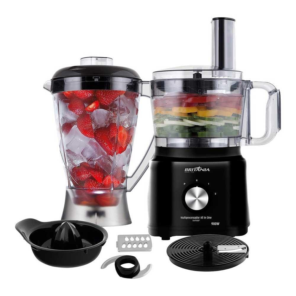 Multiprocessador de Alimentos Britânia All in One 900W Preto