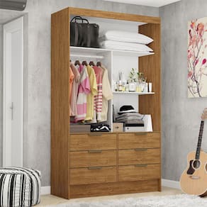 Closet de Casal Sevilha com 6 Gavetas Carioca Móveis