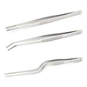 Kit 3 Pinças Culinária Aço Inox Empratamento Hercules 16Cm