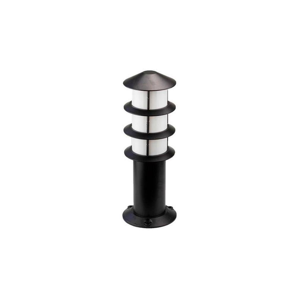 Poste Balizador Germany Oriental 35cm E27 Bivolt Preto Fosco