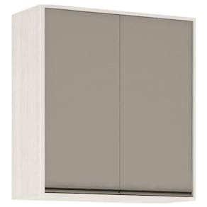 Armário De Cozinha Luciane 80Cm 2 Portas Linea Patina Mocca Laca