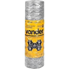 Tela Metálica Mangueirão Hex Malha 3`` Bwg18 0,8m 50m Vonder