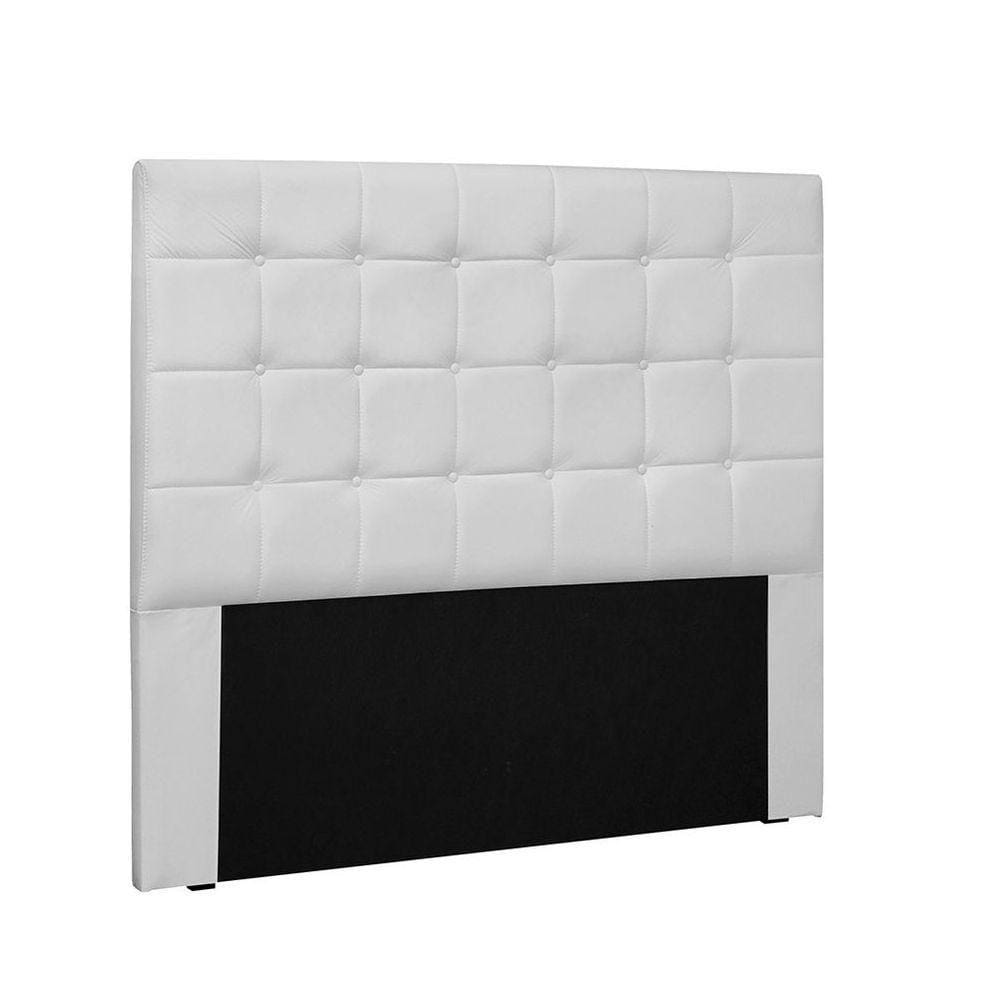 Cabeceira Verona Cama Box King 195 Cm Corino Branco
