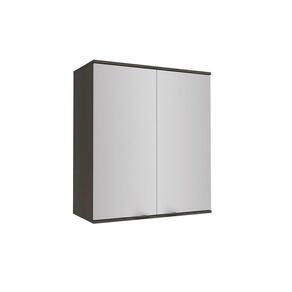 Armário Aéreo Nox 2 Portas Onix/steel 80 Cm