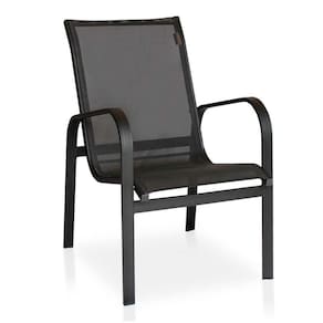 Cadeira Em Tela Sling Com Estrutura Preta