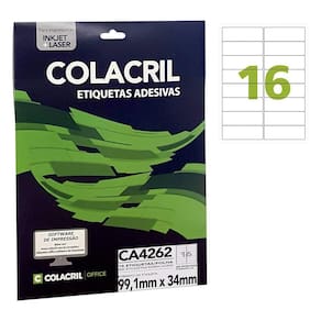 Etiqueta Adesiva Colacril A4 Ca4262 99,1X34Mm 25Fls