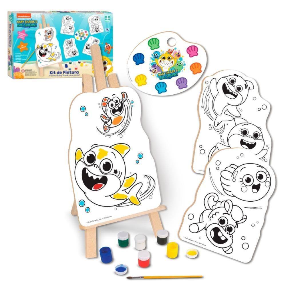 Kit Quadros Pintura Infantil Galinha Pintadinha C/ Cavalete - Babu  Brinquedos