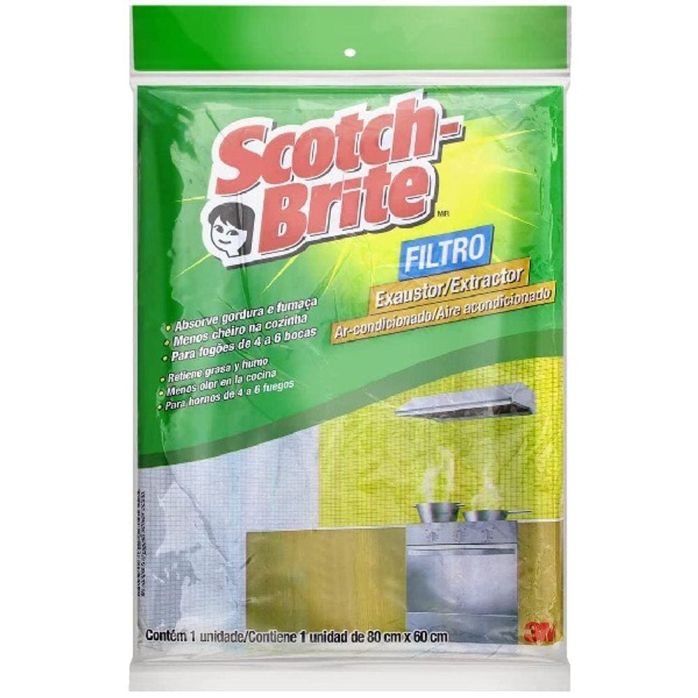 Filtro para Coifa Exaustor SCOTCH-BRITE 3M 80CM X 60CM