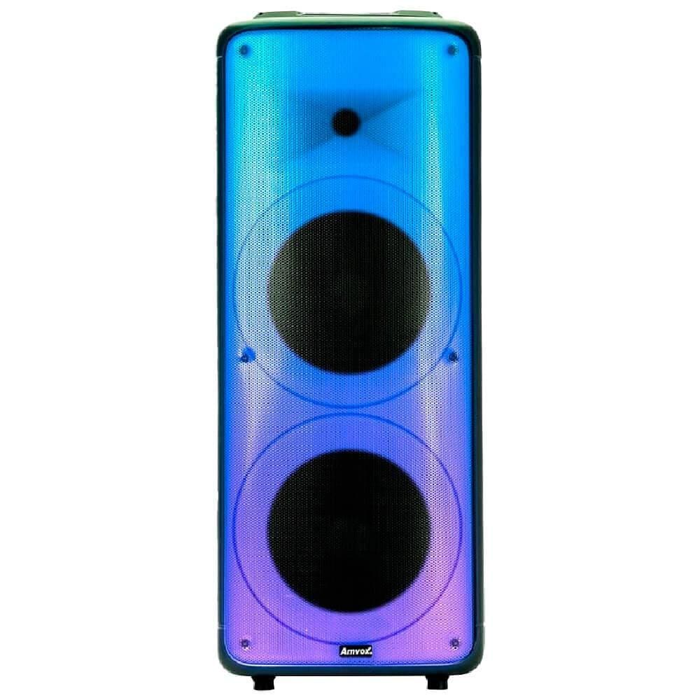 Caixa de Som Amplificada ACA2000 Party Vox Prime Amvox 2000W com LED Bluetooth Bivolt