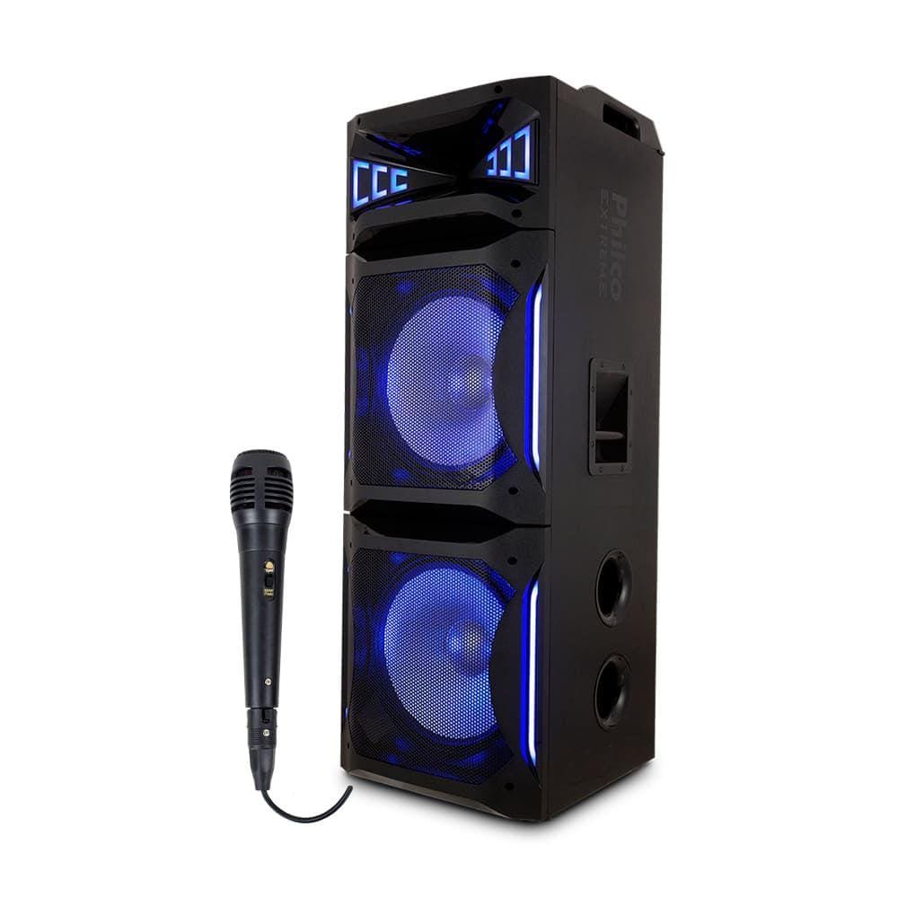Caixa De Som Acústica Ex Bass Flash Lights Philco PCX30000 Com 01 Microfone