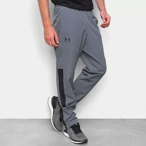 Calça Under Armour Microfibra Vital Woven Cinza-Masculino
