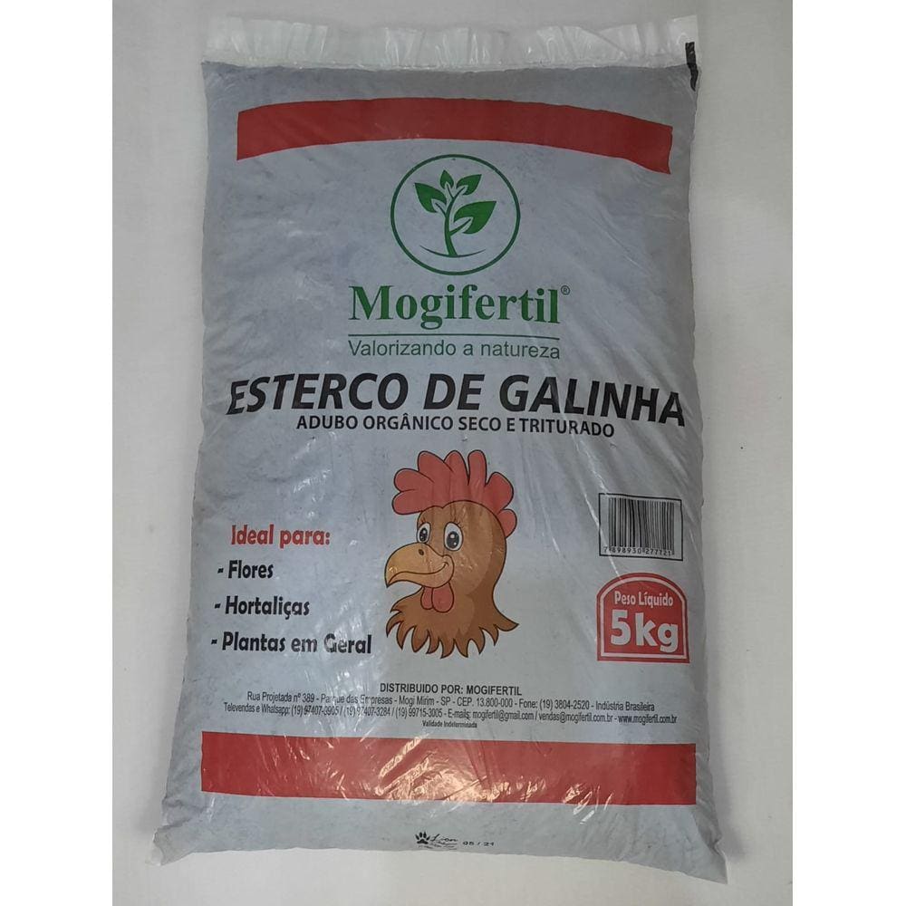 Adubo Orgânico Esterco De Galinha (Frango)  5 Kg
