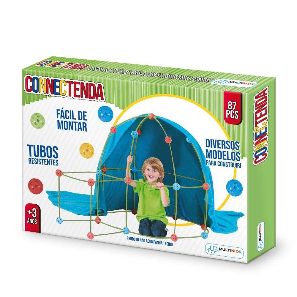 Connectenda Com 87 Peças Construção com Tubos Multikids - BR1553