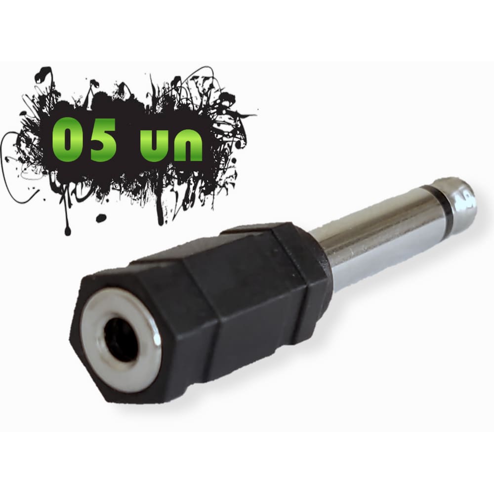Adaptador Conversor Plug P2/J2 P/ P10 Mono Cabo Violão 05Un
