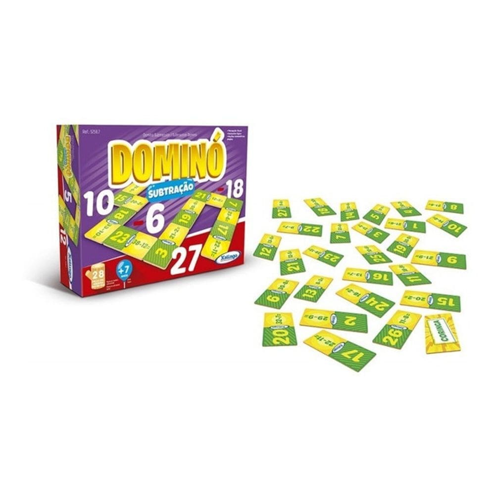 Dominó Subtração Domino Aprendendo Conta De Menos Matemática