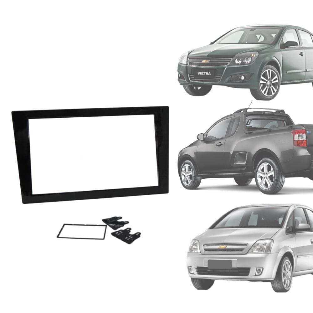 Moldura 2 Din Fiamon 2261 Corsa/ Montana/Vectra Black Piano