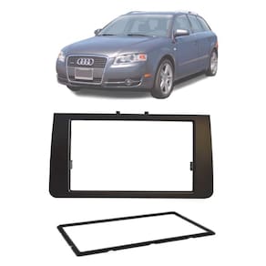 Moldura 2 Din Fiamon 3123 Audi A3 2003-2008 Sportback Preta