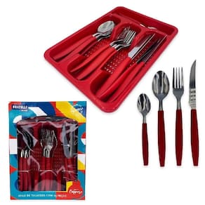 Conjunto de Talheres Jogo de Faqueiro Inox 25 Peças