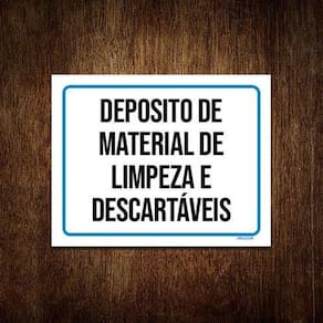 Kit 3 Placas Deposito Material Limpeza Descartáveis