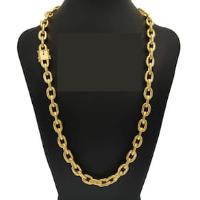 Cordão Masculino De Moeda Antiga 8mm Cor De Ouro Envio Hoje