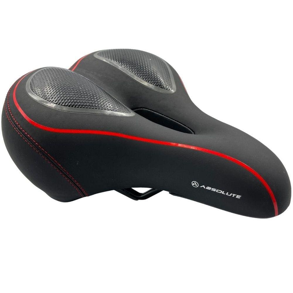 Banco Selim Sela Absolute Gel Elastômero Mtb Preto Vermelho