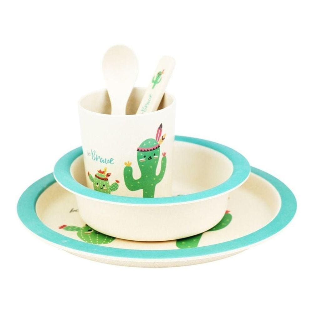 Jogo Jantar Papinha Refeição Alimentação Infantil Prato 5pç