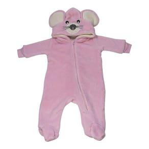 Macacão Infantil Fantasia Parmalat Bebê Panda Pelo 0-3 Meses