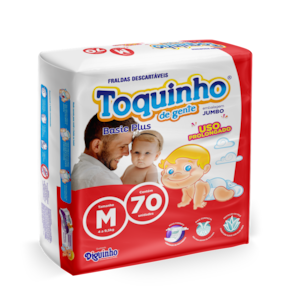 Fralda Infantil Toquinho De Gente Basic Plus M C/70