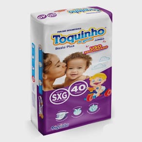 Fralda Infantil Toquinho De Gente Basic Plus Sxg C/40