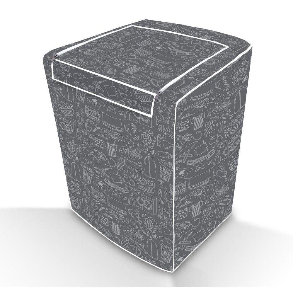 Capa Maquina de Lavar Abertura Superior Lavanderia Cinza M