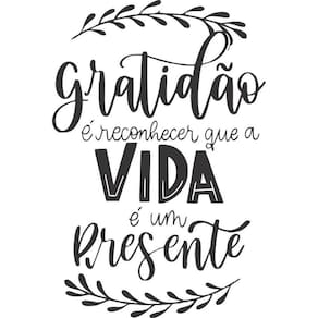 Adesivo Decorativo De Parede Frase Gratidão