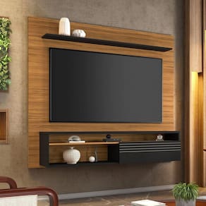 Painel para TV até 60 Polegadas 1 Porta NT 1100 Notável Móveis Freijo Trend/Preto TX