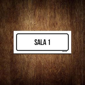 Placa Sinalização - Setor Sala 1  23X9