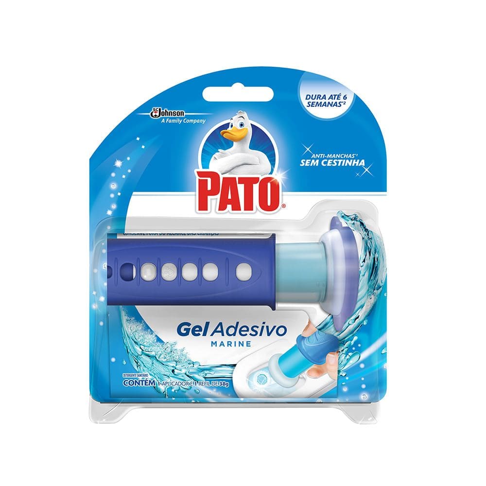 Limpador Sanitário Gel adesivo Pato marine Aparelho+Refil