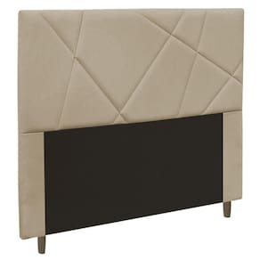 Cabeceira Cama Box Casal Mali 140cm Suede Bege