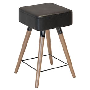 Banqueta Baixa Decorativa Rio 50x32cm Com Pés Palito Preto