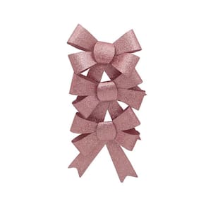 Laço Para Árvore de Natal Le de Pvc Laminado 10x14cm Rosé Gold