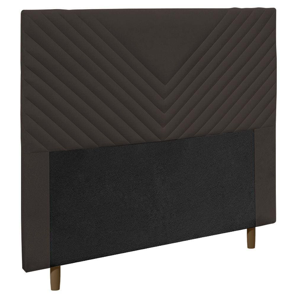 Cabeceira Cama Box Casal King Size Viena 195cm Marrom